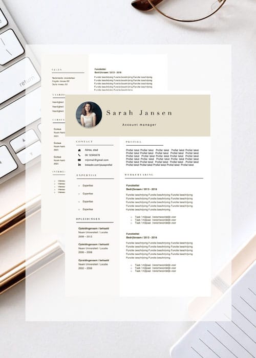 cv sjabloon sarah jansen